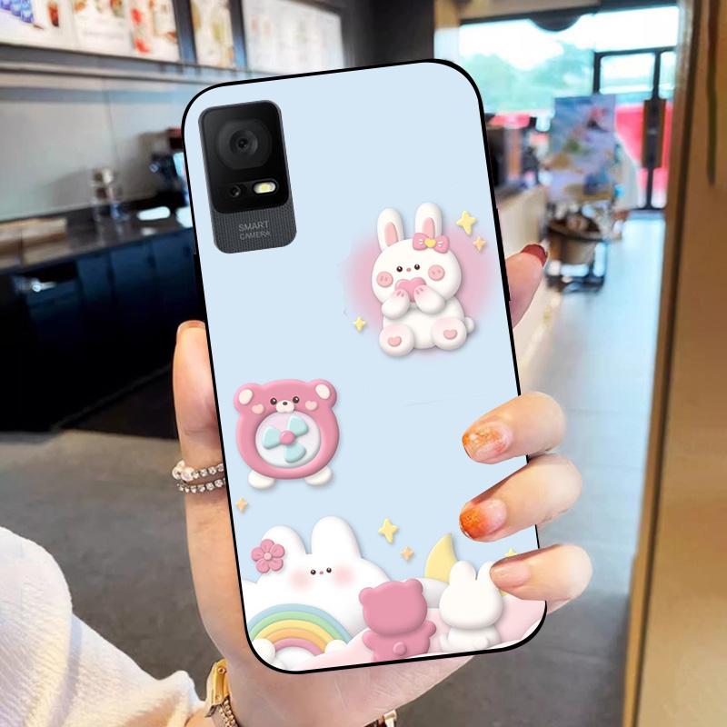 

For TCL 405 Case Fashion Shockproof Back Cover Shell For TCL 406 406S 408 T506D Phone Cases Soft Silicone TPU Funda TCL405 Capa TCL 406s