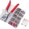 100sets Metal Eyelet and Eyelet Punch Die Tools Hand Press Kit Grommets DIY Manual Tools for Fabric Leather Belts Canvas Shoes