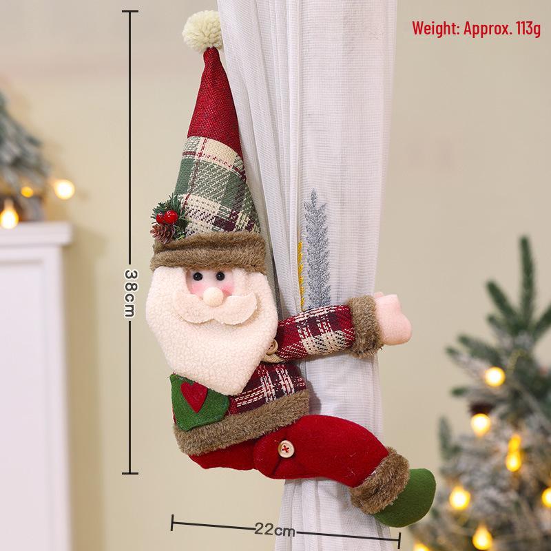 Kreative Weihnachts-Raffhalter: Schneemann & Alter Mann Cartoon Ornamente