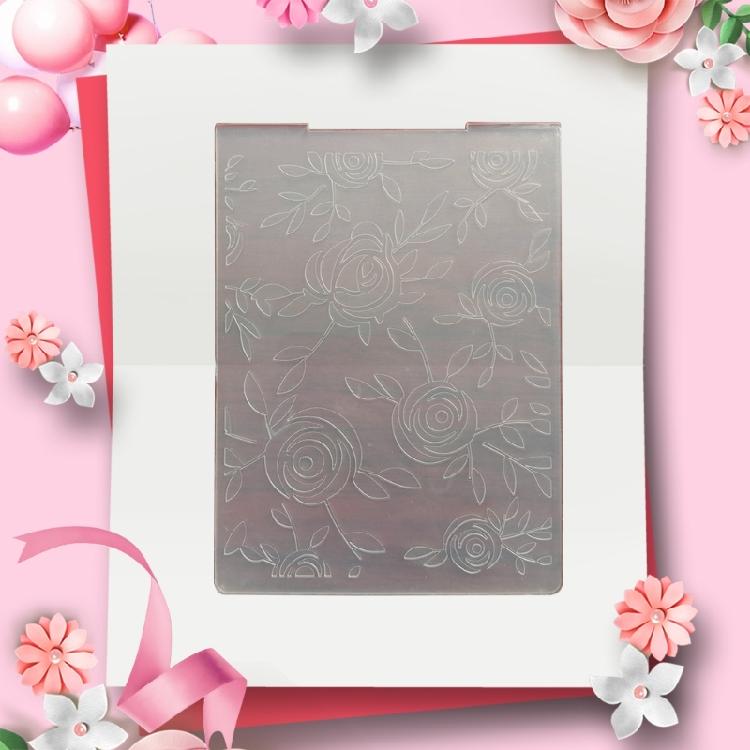 Plastic Embossing Folders for Card Making DIY Scrapbooking, Many Flowers Frame Template for Paper Craft Photo Album