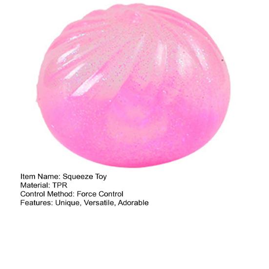 Realistic Steamed Bun Squeeze Toy Soft TPR Fidget Toy for Stress Relief Portable Sensory Decompression Gadget for Kids Adults Novelty Gift