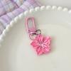 1PC Colorful Romantic Accessory Delicate Flower Sweet Keychain Giftable Backpack Stylish Cherry Blossom Cute 5.5x3cm