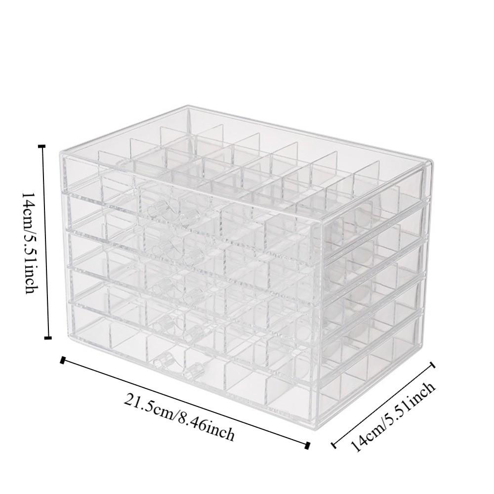 120 Grids Jewelry Storage Box Drawer Style Jewelry Sorting Box Transparent Organizer Box  Vanity