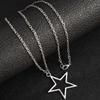 Gothic Pentagram Pendant Necklace Retro Star Metal Necklaces Punk Five-pointed Star Jewels Cool Jewelry Accessories Gift Giving
