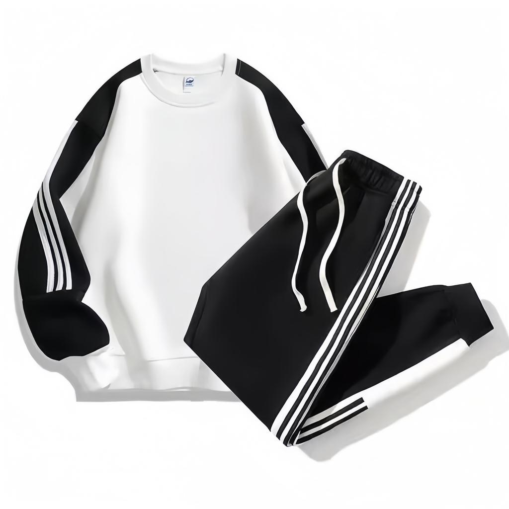 Autumn and Winter Couple's Loose Hoodie Two-piece Set Men Sports Suit