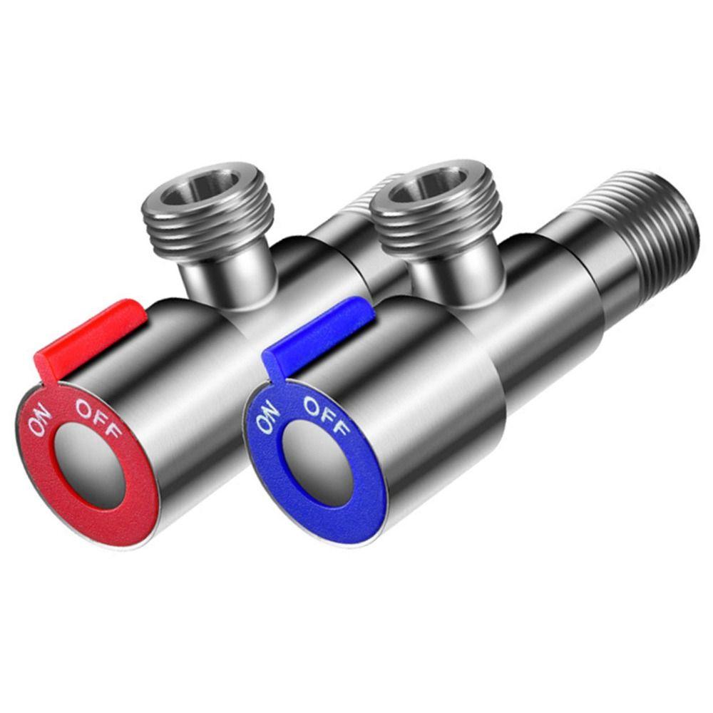 Large Flow Drain Hot And Cold Angle Valve Stainless Steel Water Heater Faucet  Kitchen