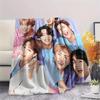 BTS,pattern Flannel Blanket, High quality Comfortable for All Seasons, Home Decor, Warmth and Comfort, Perfect for Gifts.