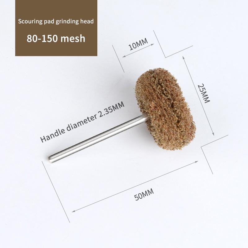 10Pcs Mini Drill Abrasive Brush Fiber Scouring Wheel Pad Cleaning Polishing Sanding Head Electric Grinder Brushes Rotary Tools