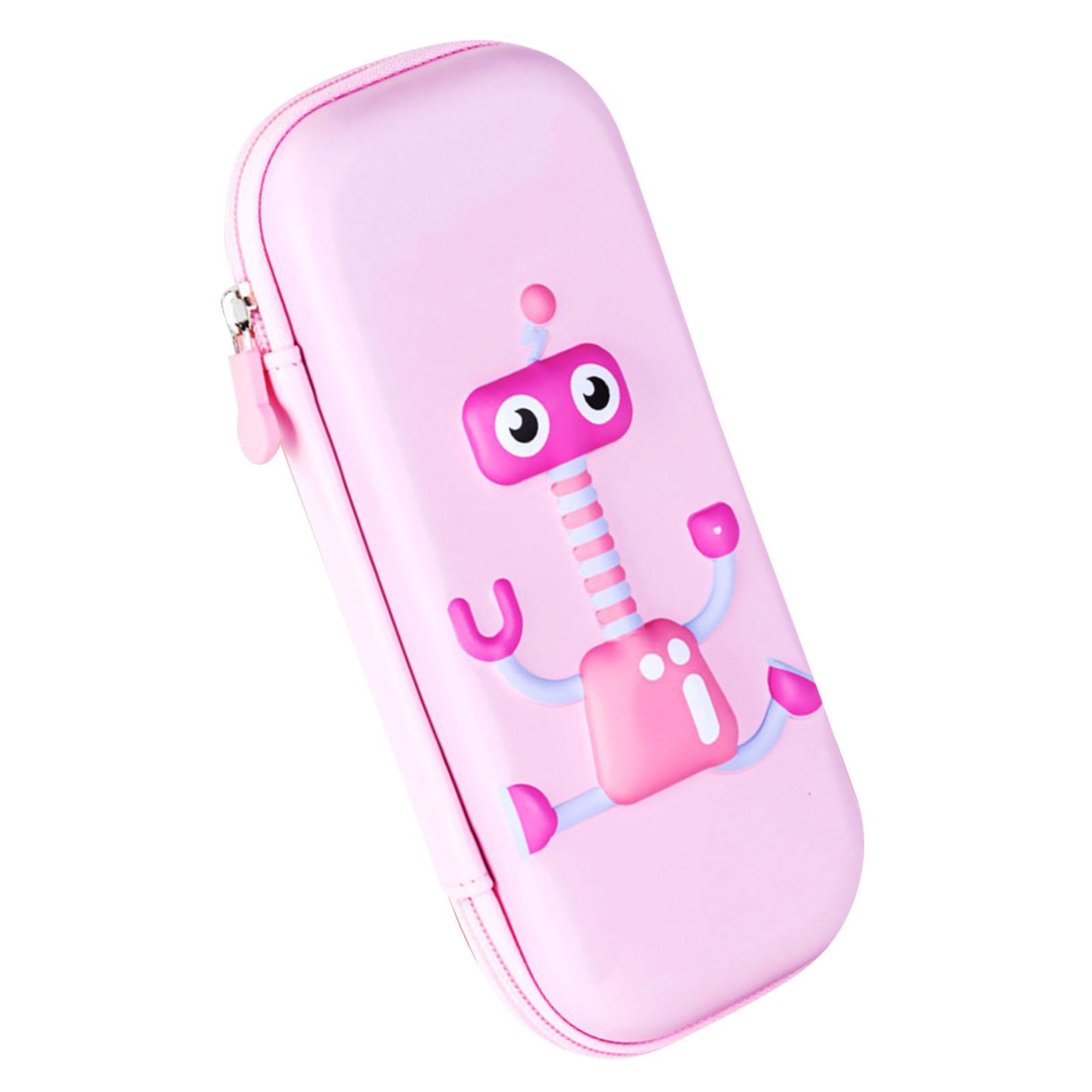

3D Робот Пенал Детский Мультяшный Пенал EVA Большая Вместимость Держатель Ручки Портативный Карандаш Мешок розовый