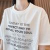 Navava Women LeTTering Lace Loose FiT ShorT Sleeve T shirT nT2801