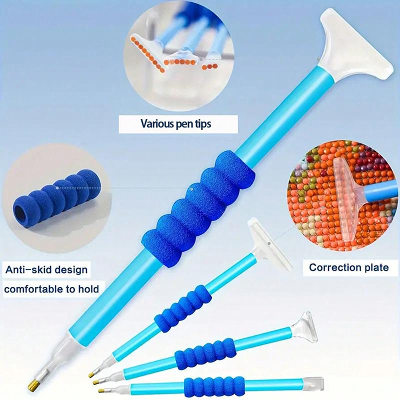 77 DIY Diamond Painting Accessories Set - Multi-functional Diamond Painting Kit with Blue Roller, Diamond Embroidery Box, DIY Art Supplies