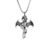 Gotisch Punk Sexy Teufel Fledermaus Mädchen Göttin Anhänger Halskette für Männer und Frauen Hip Hop Trendy Halloween Cosplay Party Schmuck