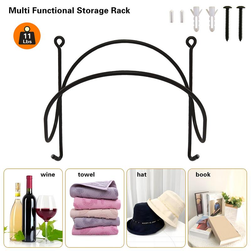 Bathroom Towel Rack Towel Holder Storage Organizer Wall Mounted Wine Organizer For Clothes RV Entryway Bathroom Nursery Living