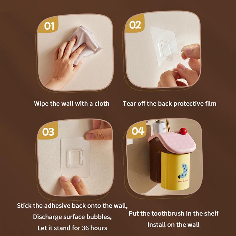 Magnetic Suction Mouthwash Cup Wall Mounted Magnet Toothbrush Holder For Home Bathroom Shower No Hole Drain Rack Brushing Access