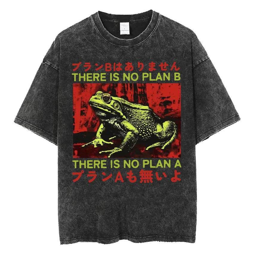 New Arrival Washed The Horrors Are Never Ending Yet I Remain Silly Funny Japanese Style Frog Men Clothing Top Tees Mens TShirt
