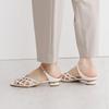 HIMIKO/Himiko/Lattice Strap Mule Sandals/651221 Ivory 240
