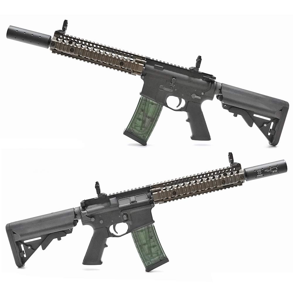 Ryohin Buhin 14mm Right-Handed/Clockwise Compatible Short Suppressor with NOVESKE Stamp, Compatible with 108mm Handguns and Pistols