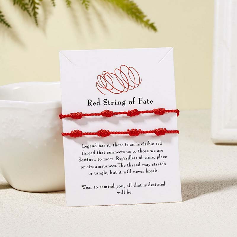 Couple Bracelets for Boyfriend Girlfriend Gifts Long Distance Relationships Matching Bracelet for Him Her 7 Red String of Fate