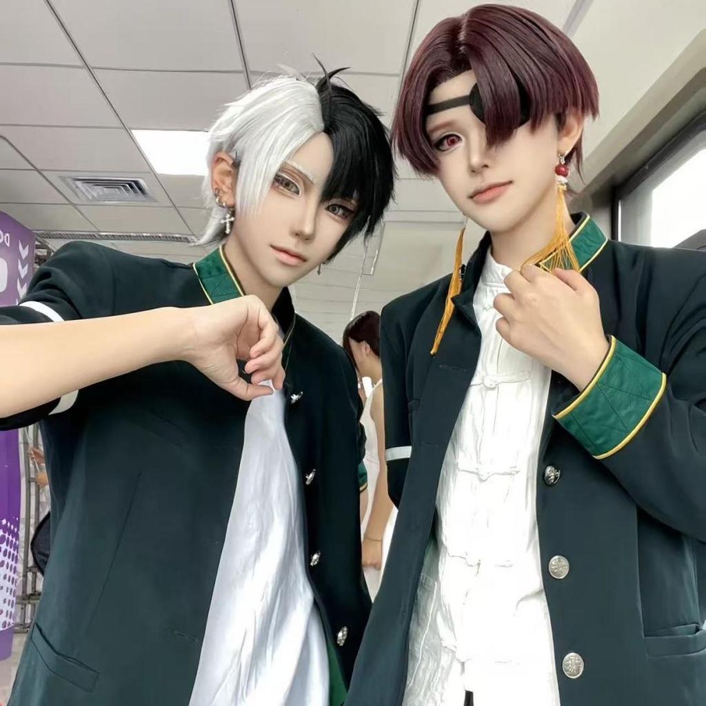 Costume Cosplay Anime Giacca a Vento Uniforme Parrucca Costumi di Halloween Gioco Outfit Roleplay di Alta Qualità per Uomo e Donna Vendita Calda