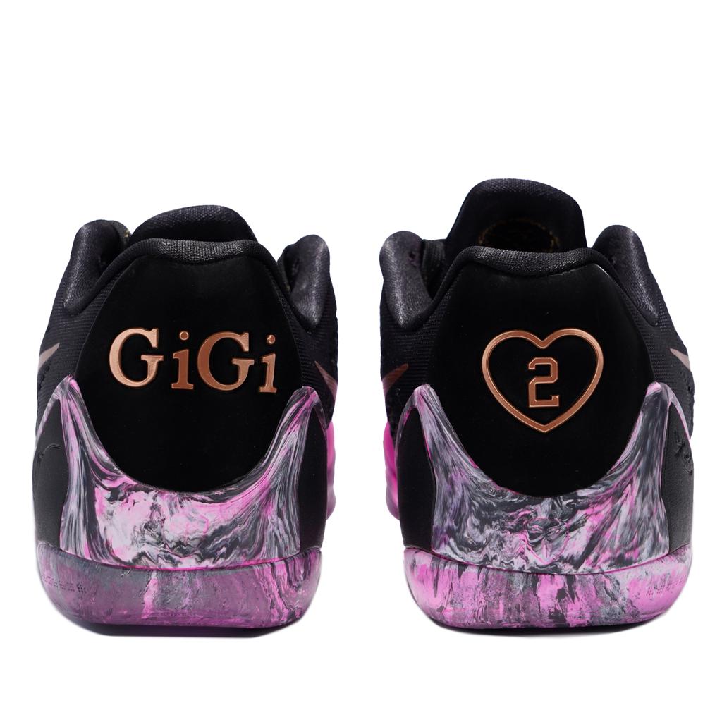 Nike Kobe 9 Abrasion Resistant Abrasion Resistant Low top Basketball Shoes Unisex Black Pink FZ7333-002(Team-9)