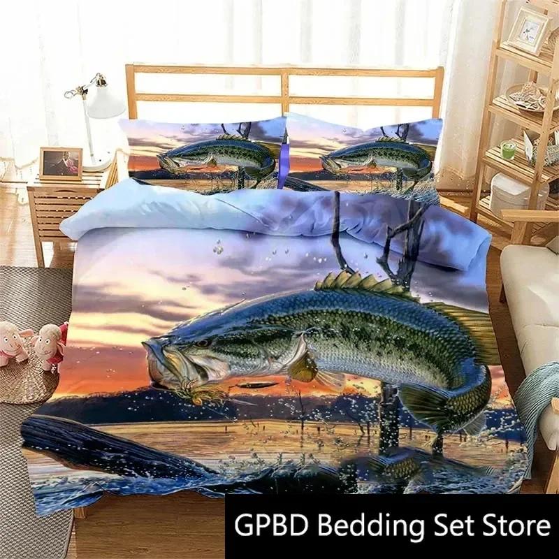 

3D Print Carp Hunter Art Bedding Set Double Twin King Duvet Cover Comforter Pillowcase Boys Girls Adults Bedroom 70x133cm