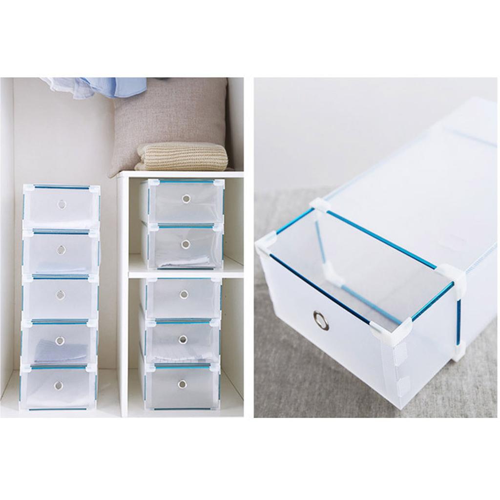 Transparent Shoe Box Drawer Type Dustproof Multifunctional Desktop Organizer Storage Box for