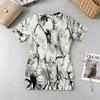 Women's Black White Short Tight Dress,V-Neck Short Sleeve,Comfortable Fabric,Street Style,Perfect for Beach Casual Summer Night Market Wear