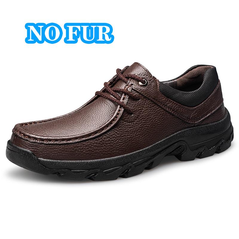 Fashion Hot Sale Men Genuine Leather Casual Shoes Soft Sole Hiking Shoes Lace-up Luxury Brand Sneakers Lightweight Male Treking Footwear