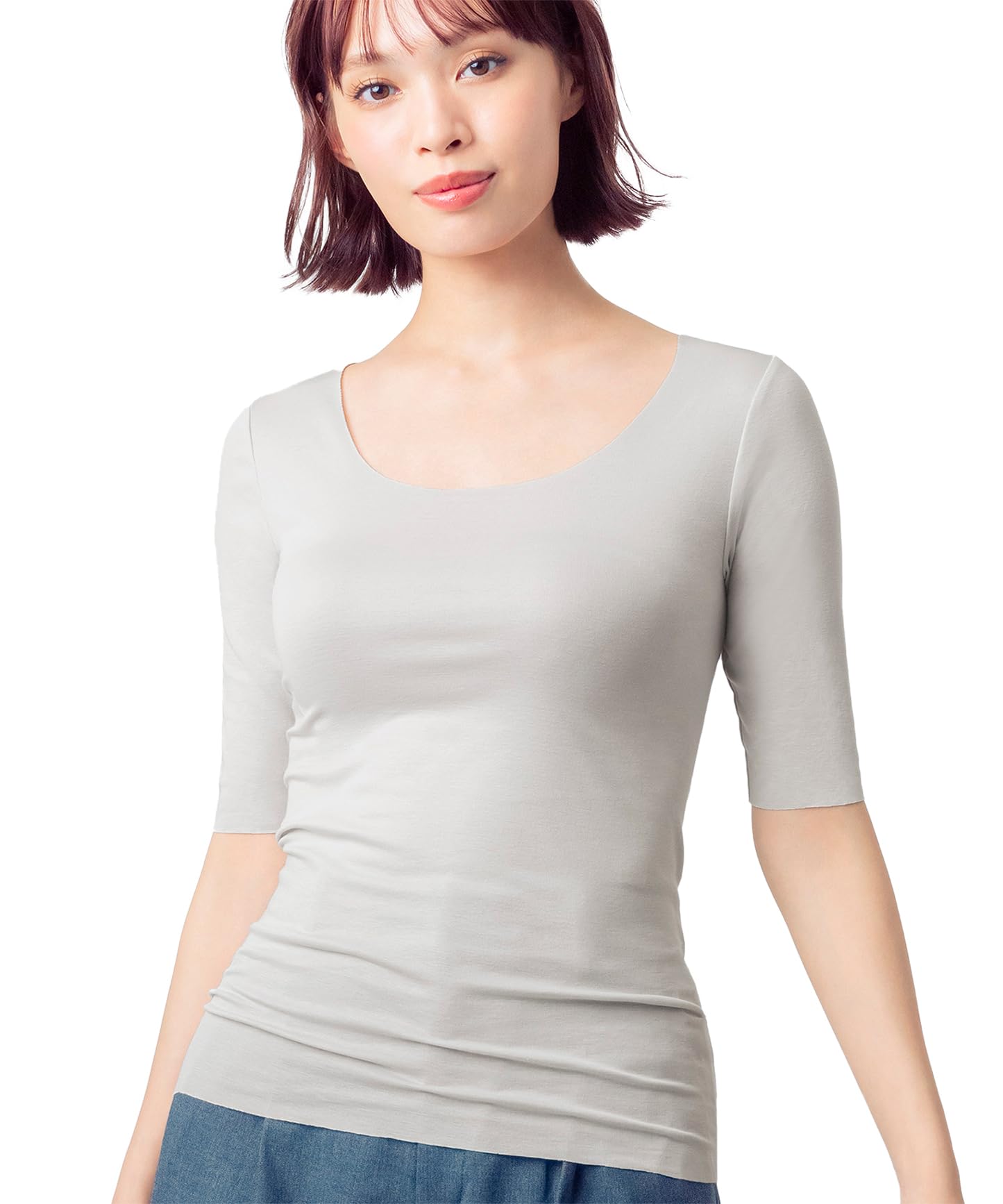 

Organic Cotton Blend Perfect for Spring and and Luxurious Organic Flat Short Size CB L Wing/Wacoal Women s Undershirt, Summer, Thin, Lightweight,