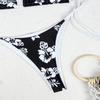 2024 Euro-American Print Triangle Cup Sexy Beach Bikini
