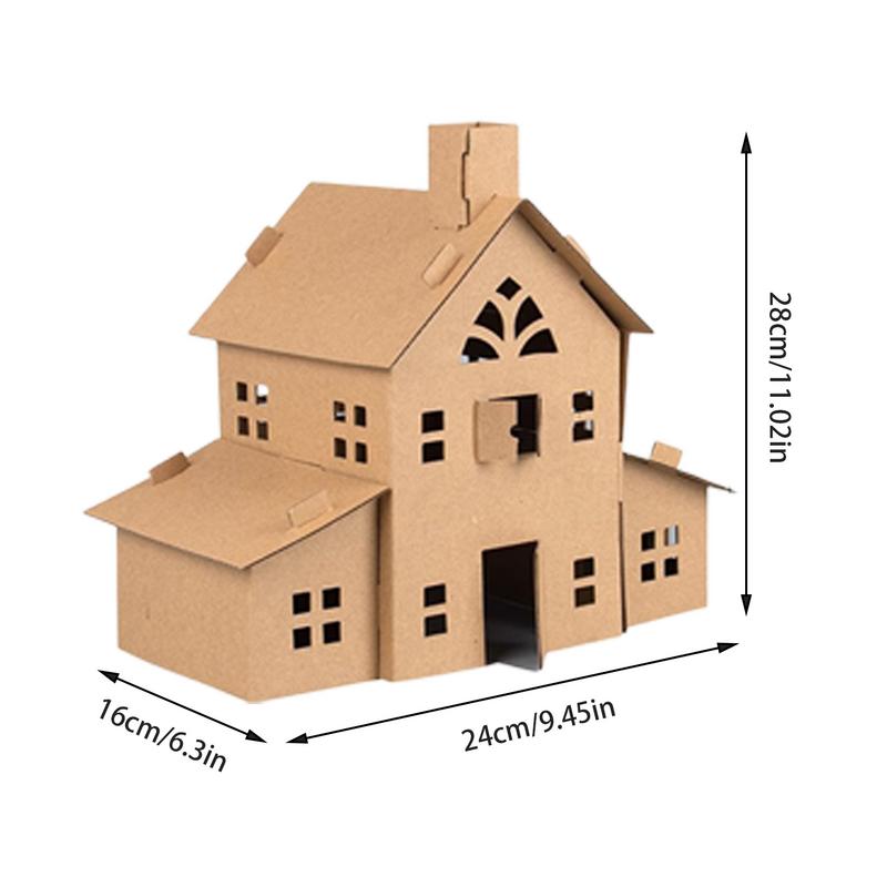 Paper Cottage Model Kit Handmade DIYs Toy Assembly Toy Kid Adult DIYs Model Kits Desk Decoration For Gift For Christmas Holidays