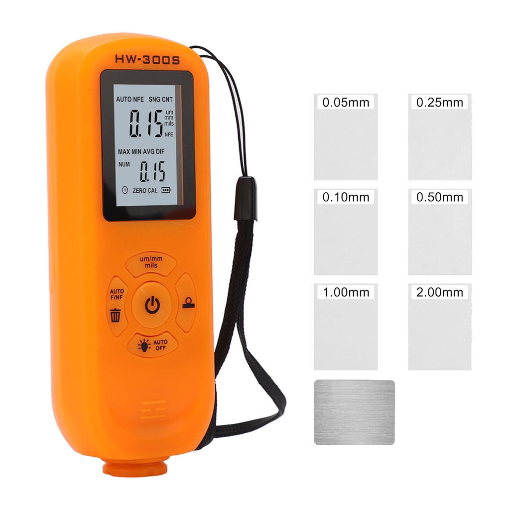 Paint Thickness Gauge Coating Depth Meter Tester Digital Display 3 Units for Machine