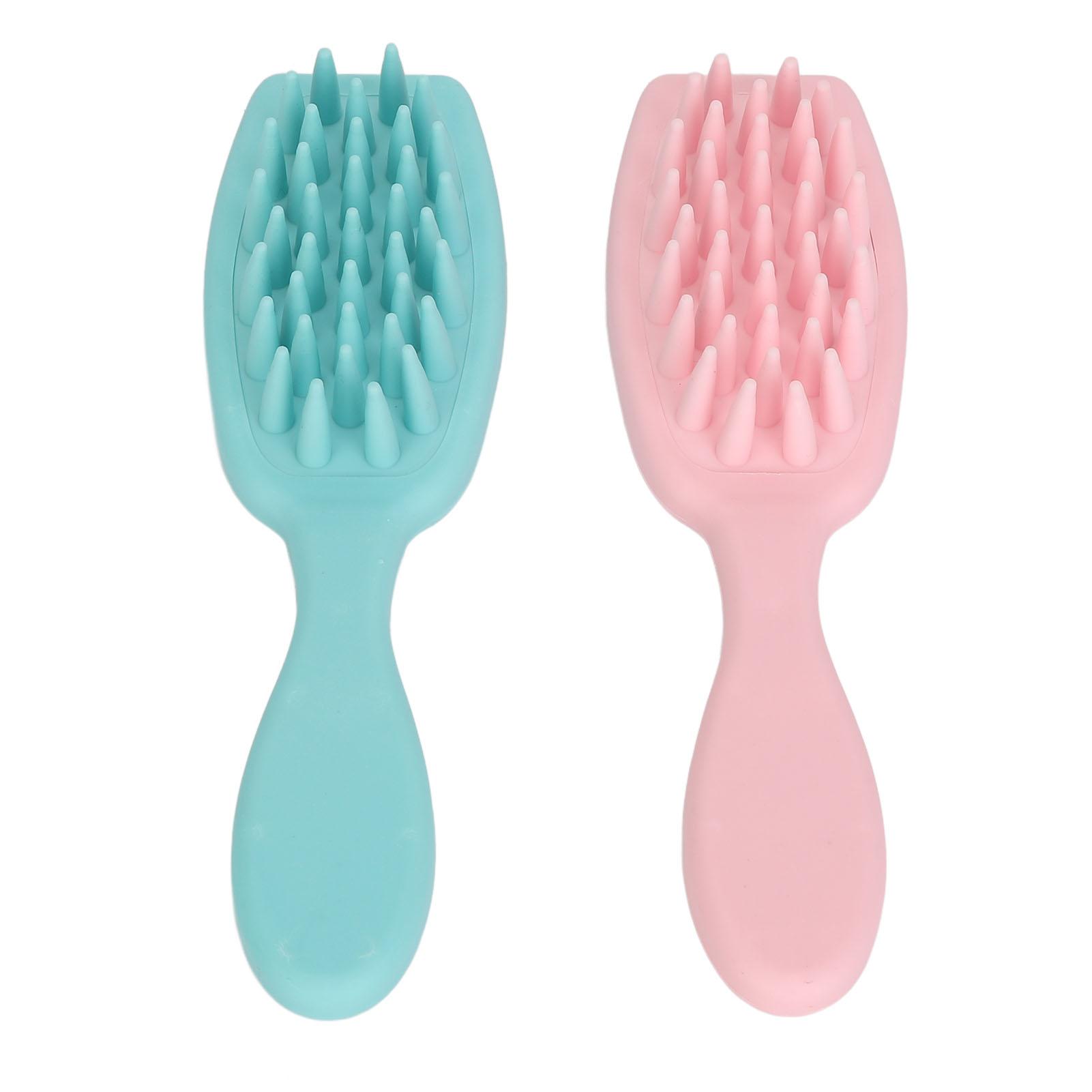 

2 шт. Массажная расческа для кожи головы, стимулирующая кровообращение кожи головы, с длинной ручкой, силиконовая щетка для шампуня