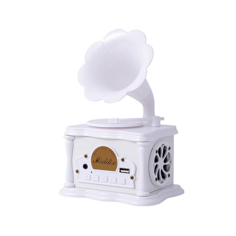 

Retro Bluetooth Speaker Mini Phonograph Home Decoration Living Room Creative Bluetooth Speaker Gift білий
