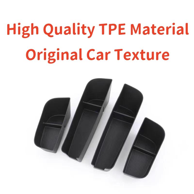 For Xpeng G6 Door Side Storage Box, TPE Front Rear Door Handle Organizer Tidying Waterproof & Anti Scratch Car Accessories