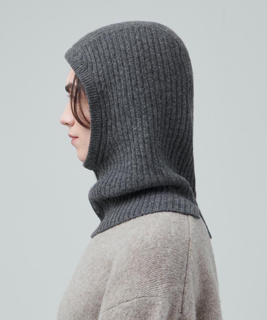 Musinsa Standard Lambswool Knit Balaclava [Medium Grey]
