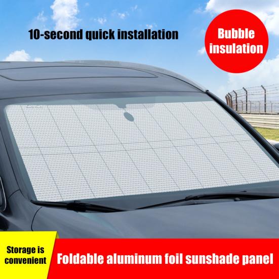Foldable Car Sun Shade Windshield Windows Heat Shield with UV Protection Reflective Aluminum Foil Universal Car