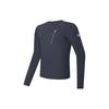 FILA Letter Print Fitness Long Sleeve American Vintage T-Shirt Men Tops Royal-Blue A11M411217F-NV