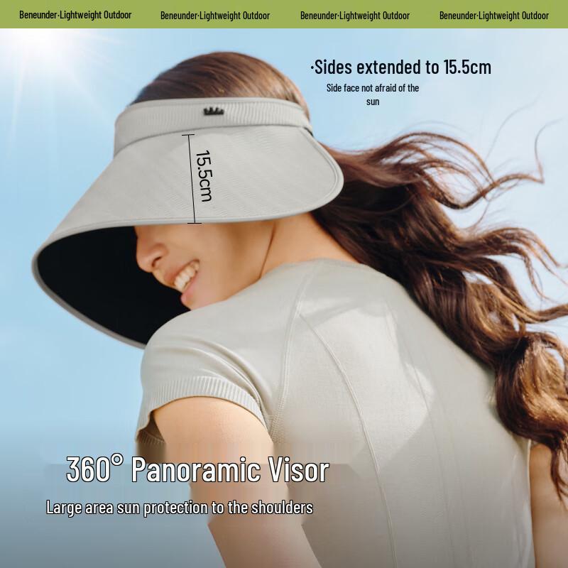 Beneunder Women's Blackout Wide-Brim Sun Visor Hat BM563