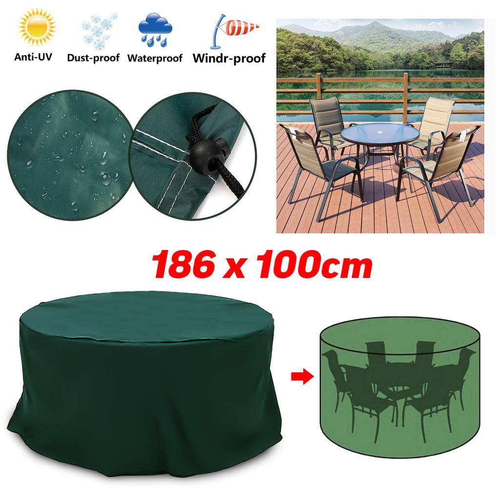 Garden Patio Round Cover Waterproof Dustproof Table Chair Furniture Outdoor New