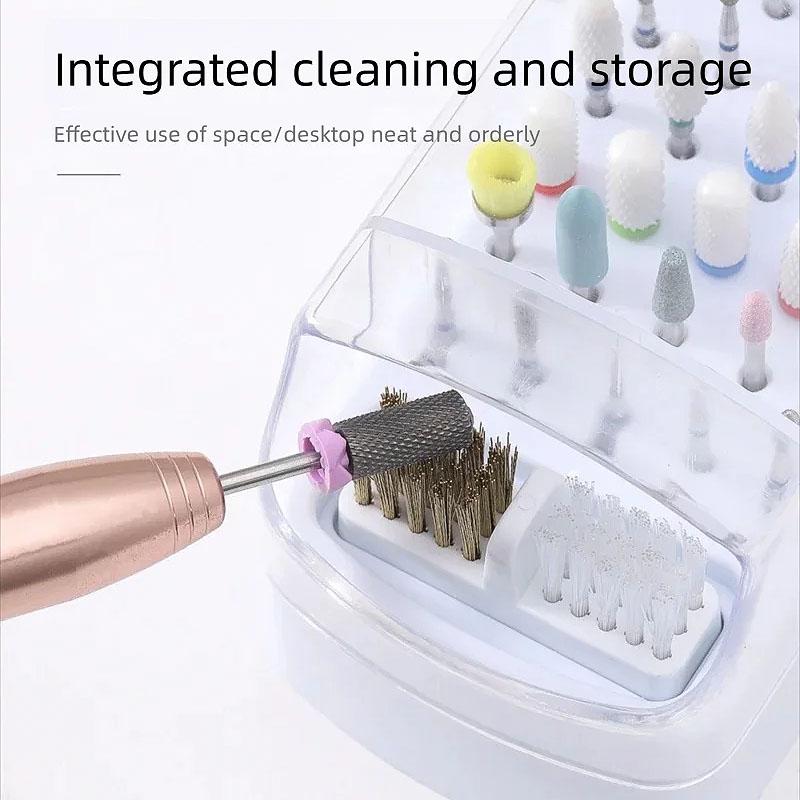New Nail Drill Bits Organizer Box Nails Material Storage 30 Slots Nail Bag Organizer Nail Art Supplies MJSN04