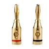 Gold-Plated 4mm Banana Plug Audio Connector for Speakers