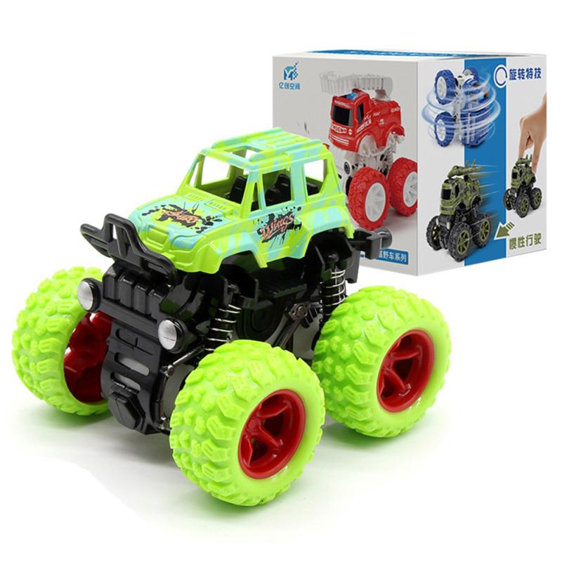 New! 360° Rotating Stunt Off-road Cars 4 Wheel Inertia Drive Crash Shock Resistant Toy Cars For 3-6 Years