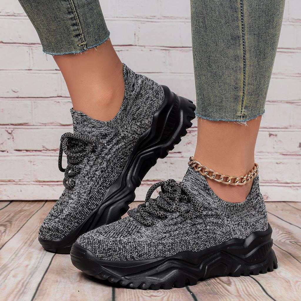Womens Sneaker Plus Size Breathable Sock Shoes Versatile Shoes Fashion Casual Sports Shoes Mesh Single Shoes Zapatillas De Mujer