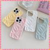 Fashion 3D Wrinkled Texture Phone Case For iPhone 16 15 14 13 12 11 Pro Max 16 Plus Soft Silicone Shockproof Candy Back Cover