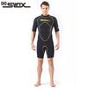 SLINX Men's 3mm Short Sleeve Wetsuit with Back Zipper, High-Quality Fabric for Warm Scuba Diving