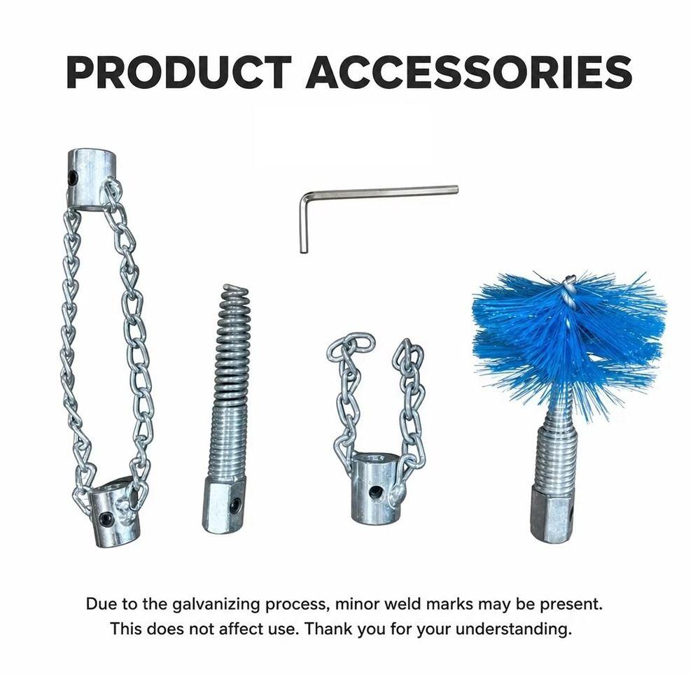 1Set Steel Hand Crank Drain Unclogger 2M Steel Pipe Cleaner for Household Plumbing Maintenance