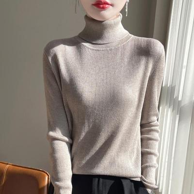Damen Wollpullover Qinghe Kaschmir 50% Seide 50% Wolle Frühlings- und Sommerwolle weich, bequem und warm
