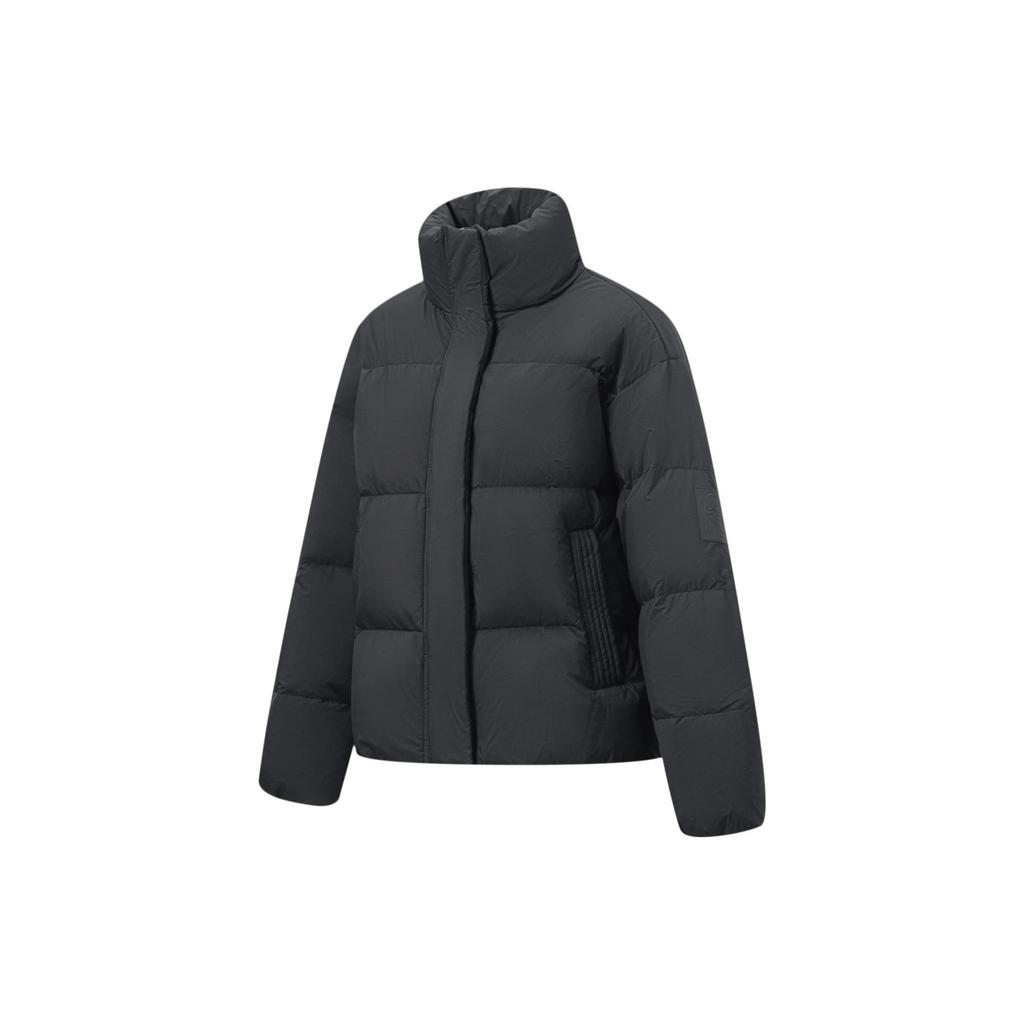 Lining Hot Pot Down Jacket Solid Color Stand Collar Loose Short Women outerwear Black AYMT298-7