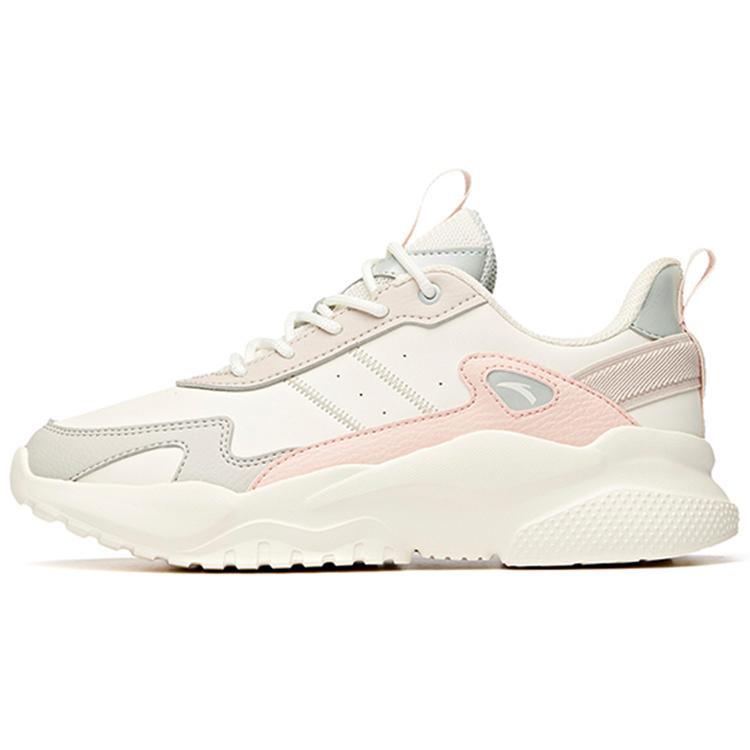 

New ANTA Chunky Sneakers Women s Low top Ivory White/Shade 1 Gray/Baby Pink 922048823-2 39